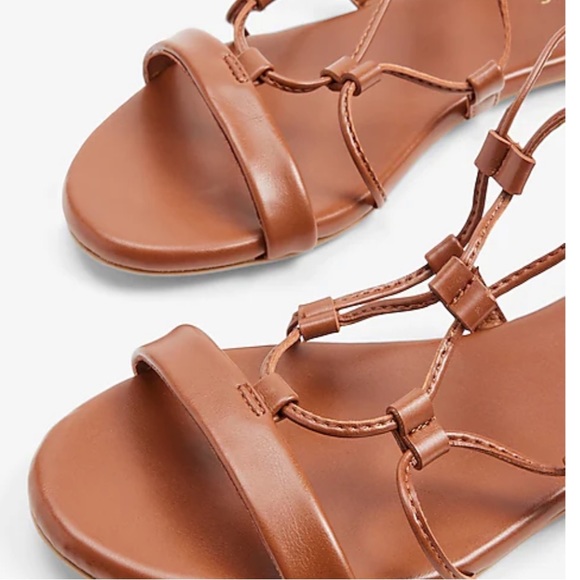 Express Tie-Up Gladiator Flat Sandals - Picture 3 of 4